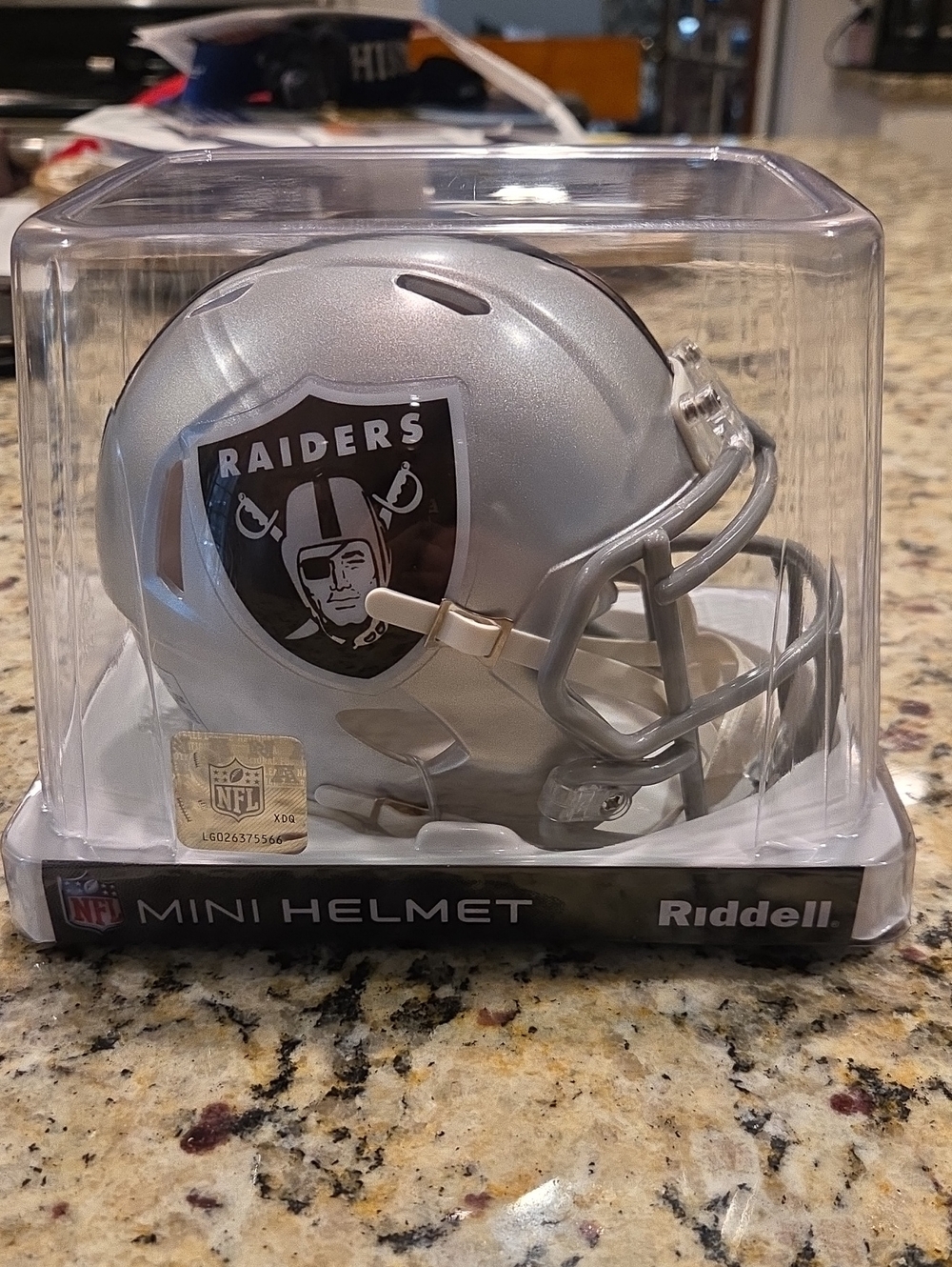 NFL/Riddell Las Vegas Raiders Silver Mini Helmet